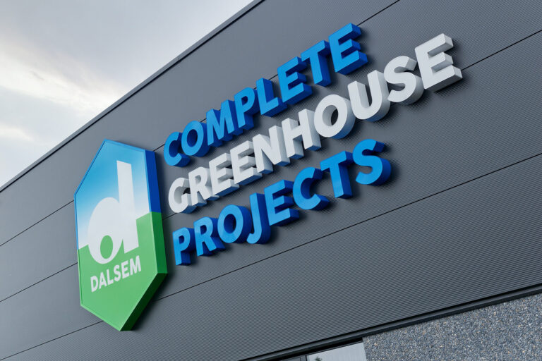 Dalsem Complete Greenhouse Projects building sign in Den Hoorn, Netherlands