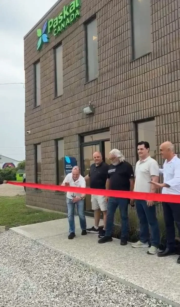 Paskal Canada production building and ribbon-cutting, photographed before the 13 October funding announcement