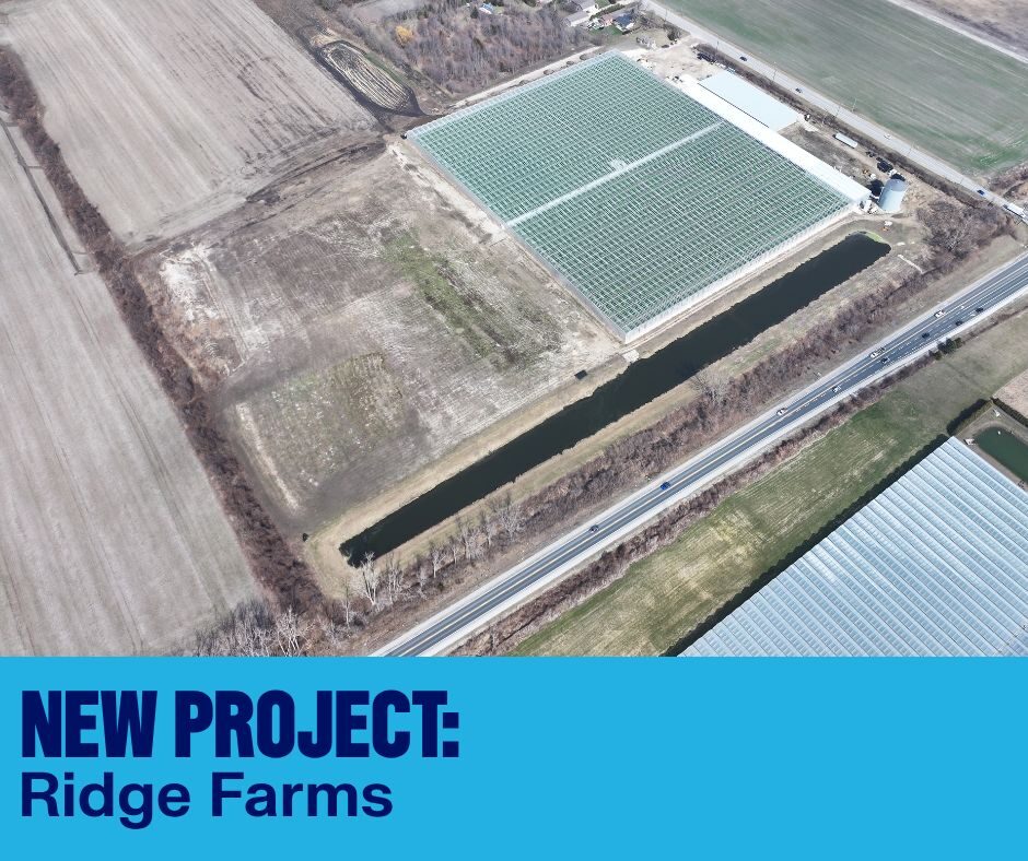 South Essex Fabricating image of the Ridge Farms greenhouse expansion project